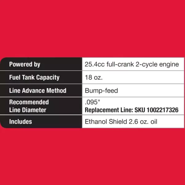 Toro 2-Cycle 25.4cc Attachment Capable Straight Shaft Gas String Trimmer