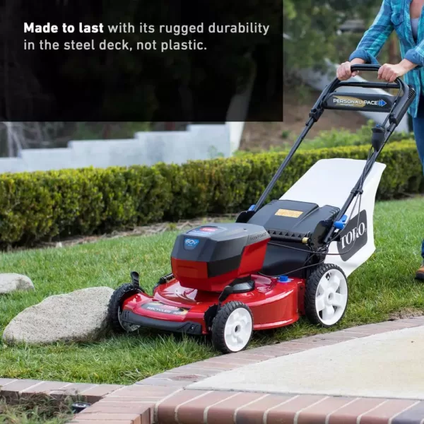 Toro 22 in. Recycler 60-Volt Max Lithium-Ion Cordless Battery Walk Behind Personal Pace Mower - Battery/Charger Not Included