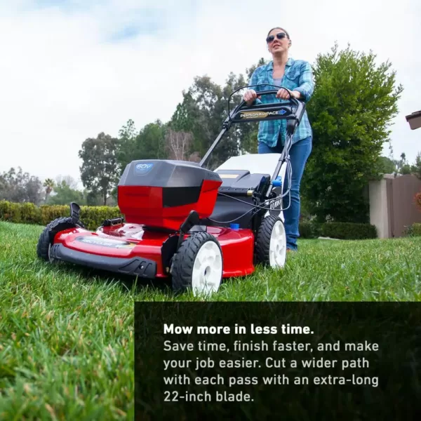 Toro 22 in. Recycler 60-Volt Max Lithium-Ion Cordless Battery Walk Behind Personal Pace Mower - Battery/Charger Not Included