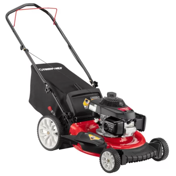 Troy-Bilt 21 in. 160 cc Honda Gas Walk Behind Push Mower with High Rear Wheels and 3-in-1 Cutting TriAction Cutting System