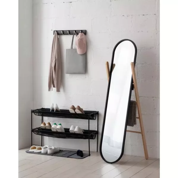 Umbra Small Black Natural Plastic Modern Mirror (16.73 in. H X 23.03 in. W)