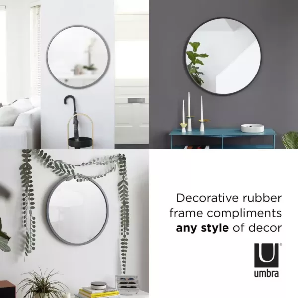 Umbra HUB Contemporary Mirror Black (24 in. H x 24 in. W)