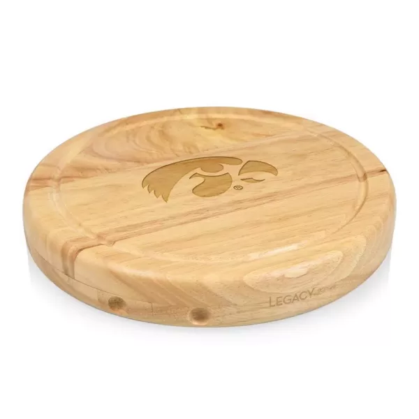 TOSCANA Iowa Hawkeyes Circo Wood Cheese Board Set with Tools