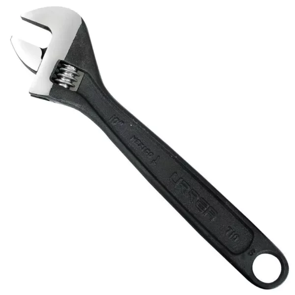 URREA 4 in. Long Black Finish Adjustable Wrench