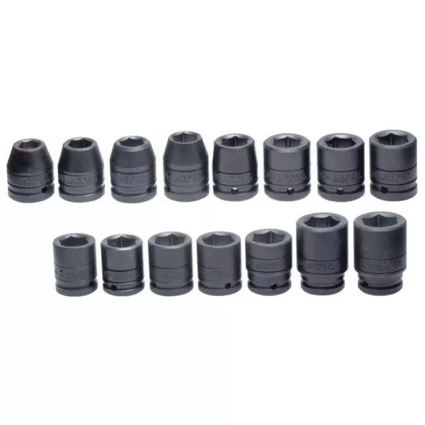 URREA 3/4 in. Drive Metric 6-Point Impact Socket Set (15-Piece)