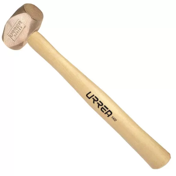 URREA 30 oz. Brass Head Hammer with Oak Handle