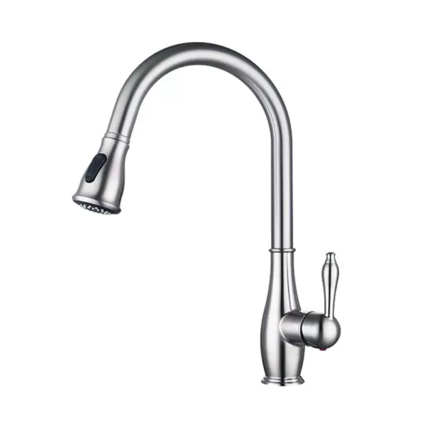 Vanity Art 7.6 in. Single-Handle Pull-Down Sprayer Kitchen Faucet in Chrome