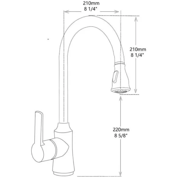 Vanity Art Single-Handle Pull Out Sprayer Kitchen Faucet in Brushed Nickel