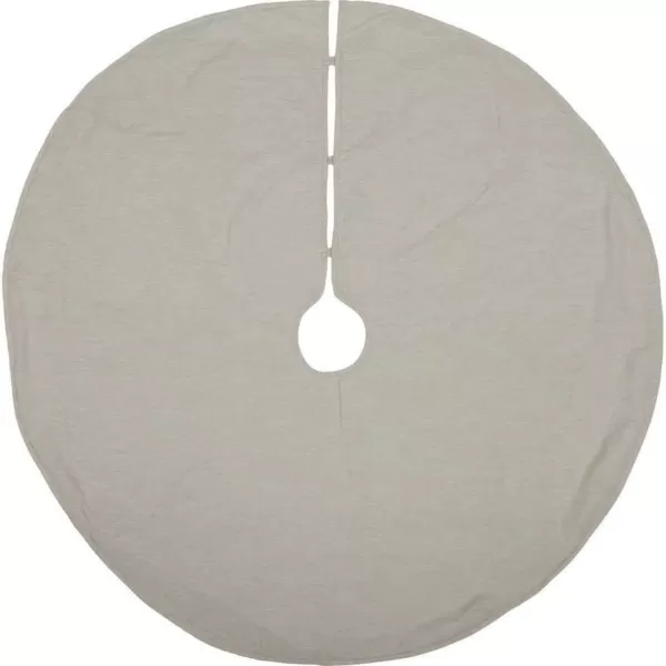 VHC Brands 48 in. Ingrid Ash Grey Farmhouse Christmas Decor Tree Skirt