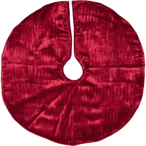 VHC Brands 21 in. Red Memories Glam Christmas Decor Mini Tree Skirt