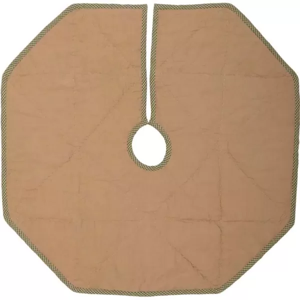 VHC Brands 21 in. Dolly Star Natural Tan Primitive Christmas Decor Tree Skirt