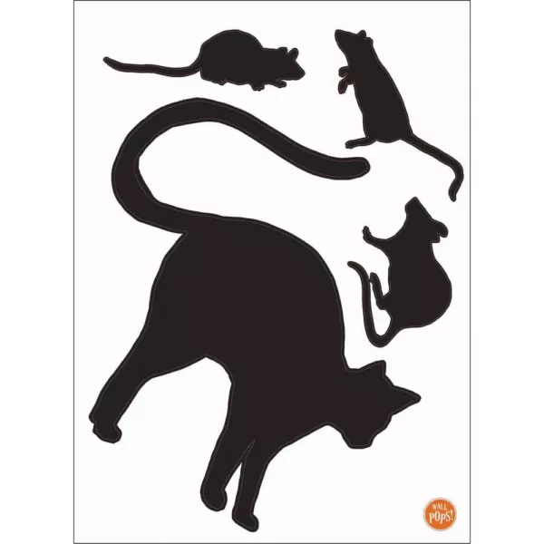 WallPops 24 in. x 17.5 in. Black Cat Small Wall Art Kit