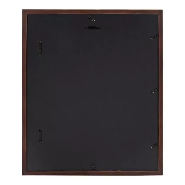 DesignOvation Gallery 13 in. x 16 in. matted to 8 in. x 10 in. Walnut Brown Picture Frame