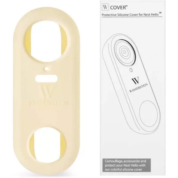 Wasserstein Beige Protective Silicone Skin Compatible with Google Nest Hello Video Doorbell - Extra-Layer of Protection