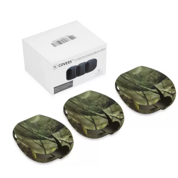 Wasserstein Arlo Pro and Pro 2 Protective Silicone Skins - Accessorize and Protect Your Arlo Camera (3-Pack, Camouflage)