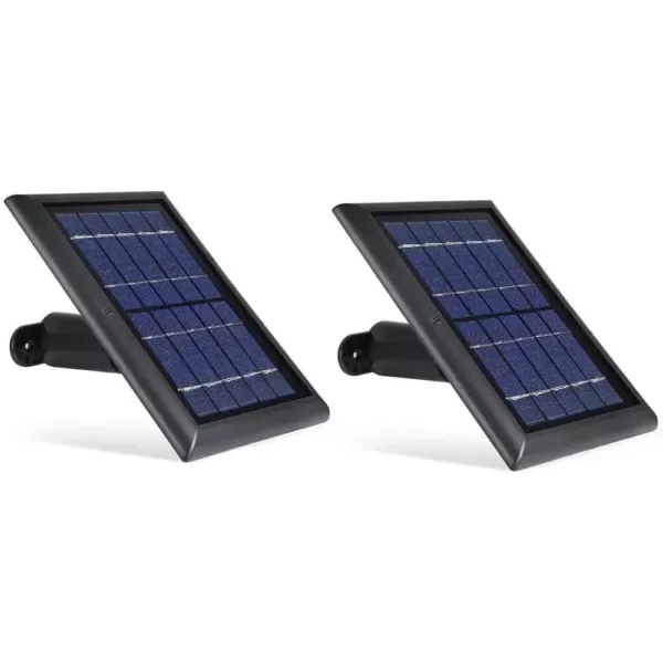 Wasserstein Solar Panel Compatible with Arlo Ultra/Ultra 2, Pro 3/Pro 4 and Arlo Floodlight Only with 13 ft. Cable (2-Pack, Black)