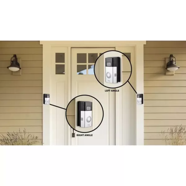 Wasserstein Adjustable Angle Wall Mount for Ring Video Doorbell 1, Ring Video Doorbell 2 and Ring Video Doorbell 3