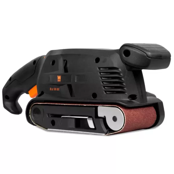 WEN 5-Amp Corded 3 in. x 18 in. Variable Speed Combination Handheld and Benchtop Belt Sander