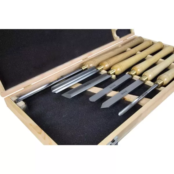 WEN 16 in. to 22 in. Artisan Chisel Set with High-Speed Steel Blades and Domestic Ash Handles (6-Piece)