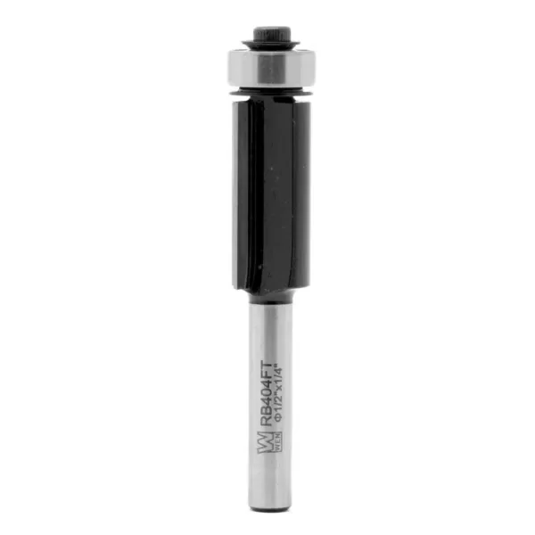 WEN 1/2 in. Flush Trim Carbide Tipped Router Bit with 1/4 in. Shank and 1 in. Cutting Length