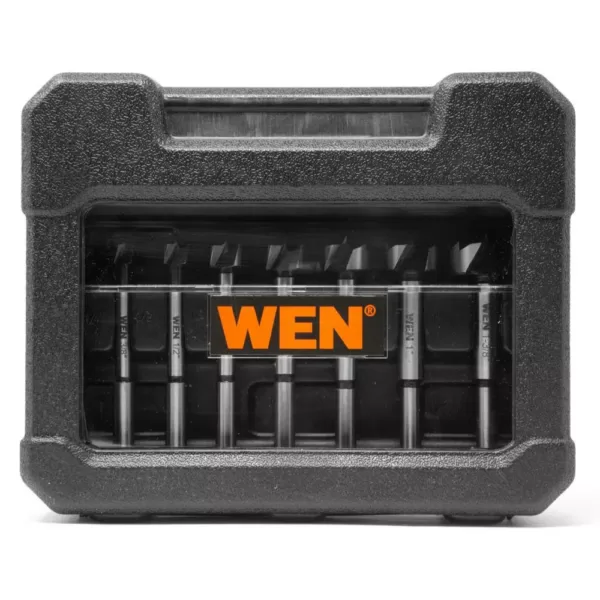 WEN 8-Piece Forstner Bit Set with Carrying Case