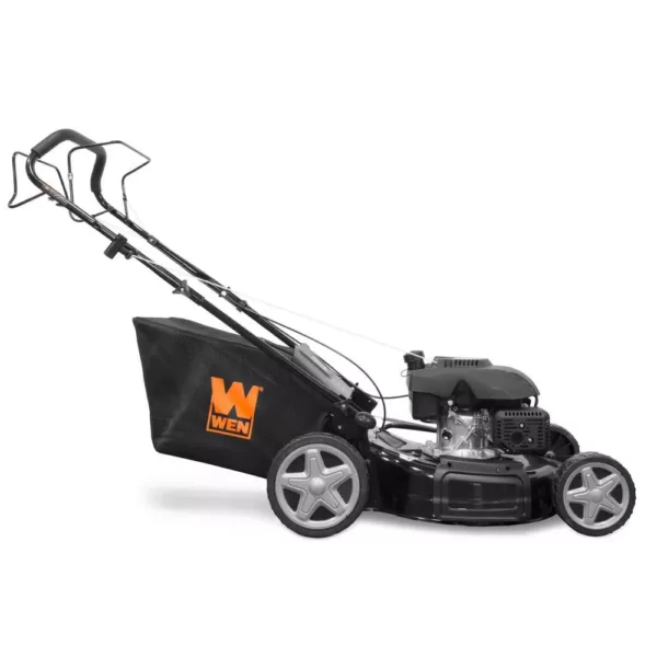 WEN 21 in. 173 cc Gas-Powered 4-in-1 Walk Behind Self-Propelled Lawn Mower