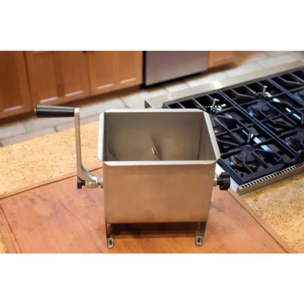 Weston Stainless Steel Manual Meat Mixer - 20 lb Capacity