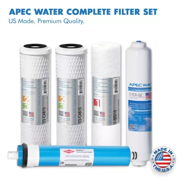 APEC Water Systems Ultimate Electric Pumped Undersink Reverse Osmosis Water Filtration System 50 GPD for Low Pressure Home 0-30 psi 120V US