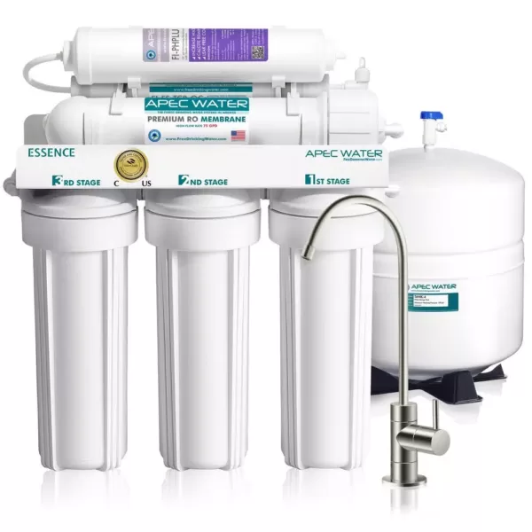 APEC Water Systems Essence Premium Quality 75 GPD pH+ Alkaline Mineral Under-Sink Reverse Osmosis Drinking Water Filter System