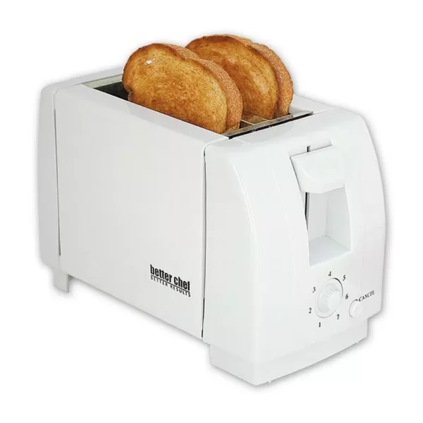 Better Chef 2-Slice White Wide Slot Toaster