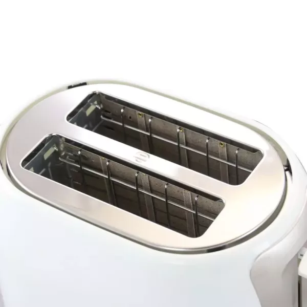 Better Chef 2-Slice White Wide Slot Toaster with Cool-Touch Exterior