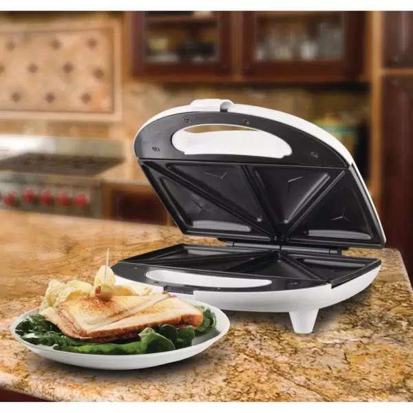 Brentwood Appliances 750-Watt White Dual Sandwich Maker