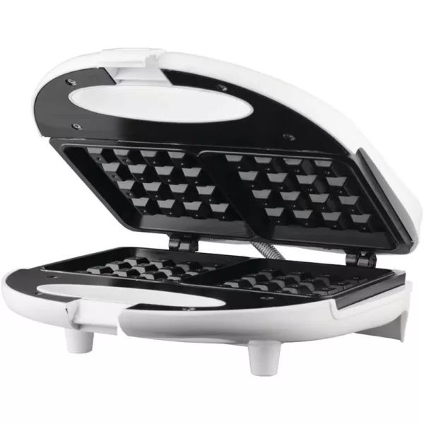 Brentwood Appliances 750 W Dual Waffle White Nonstick Waffle Maker