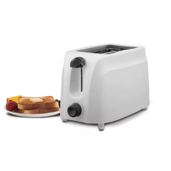 Brentwood 2-Slice White Toaster with Cool-Touch Exterior