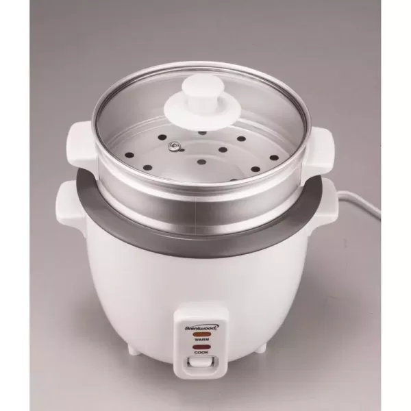 Brentwood 10-Cup White Steam Rice Cooker