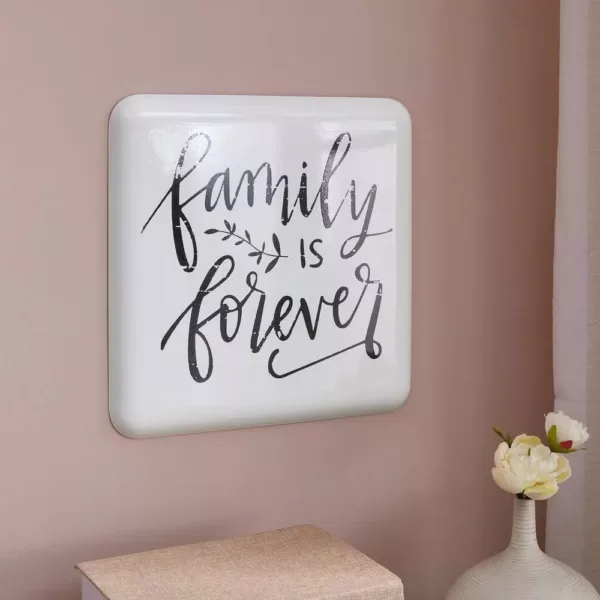 DANYA B "Family is Forever" Farmhouse Home Decor Metal Wall Art