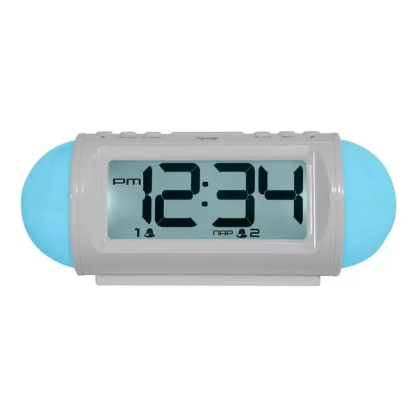 Equity by La Crosse Mood Light 7.25 in. LED Alarm Table Clock with Nature Sounds and MP3 Aux-Input