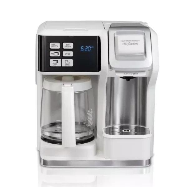 Hamilton Beach 12-Cup White FlexBrew 2-Way Coffee Maker