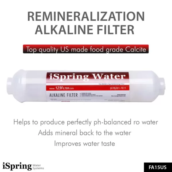 ISPRING 6-Stage High Capacity Reverse Osmosis Drinking Water Filtration System w/ Alkaline Filter,100 GPD, US Made Filters