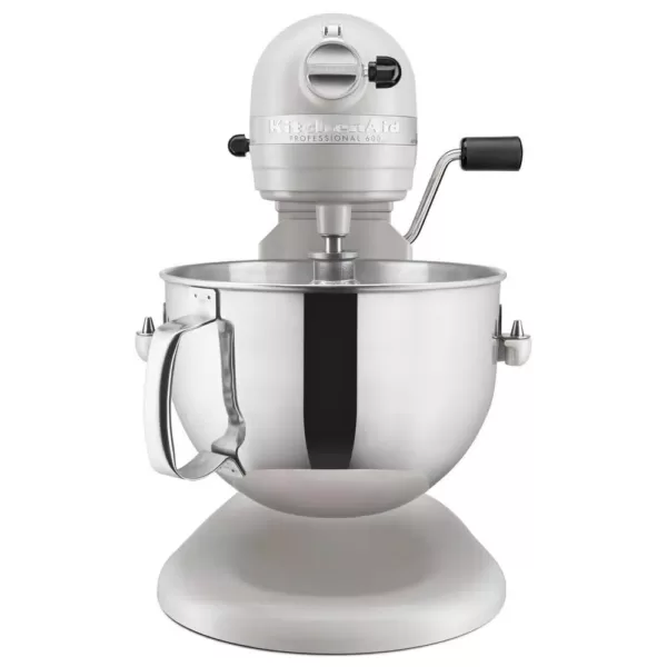 KitchenAid Professional 600 Series 6 Qt. 10-Speed Stand Mixer with Mixer Attachments -Milkshake White