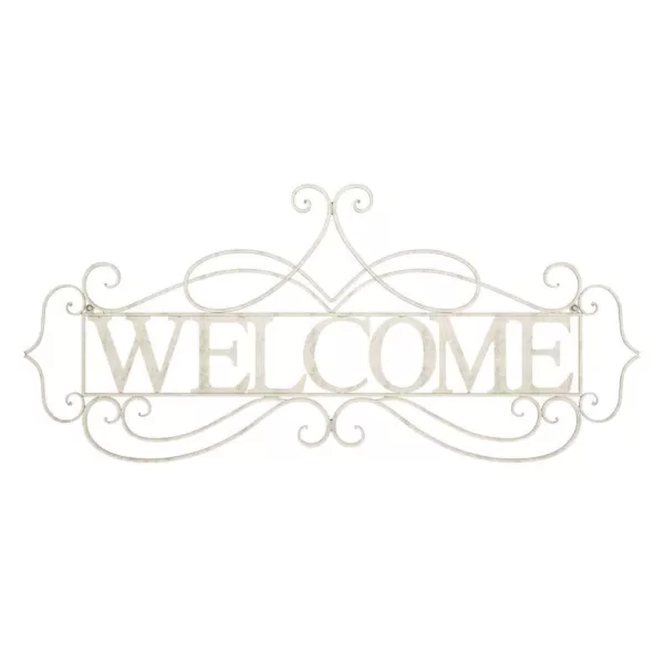 Lavish Home "Welcome" Decorative Rustic Metal Cutout Wall Sign