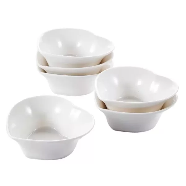 MALACASA 3.5 in. White Ceramic Ramekins Set for Souffle Dishes (Set of 6)