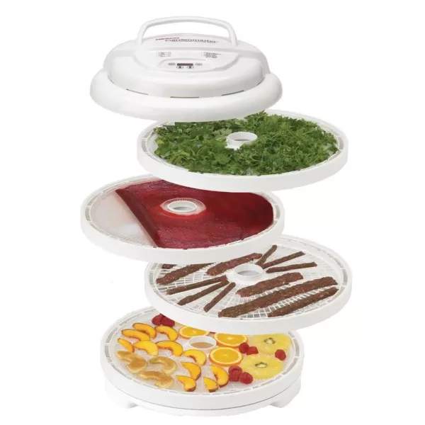 Nesco Gardenmaster 4-Tray Expandable White Food Dehydrator with Temperature Control