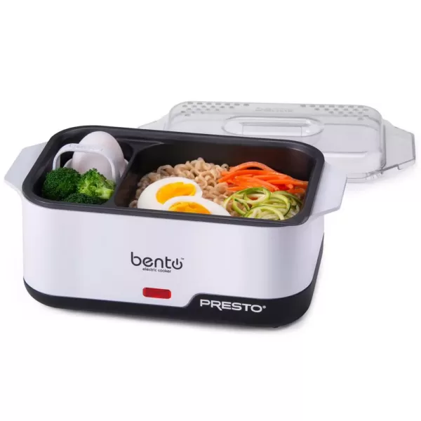 Presto Bento Box White 1.75 Cup Electric Steamer Ramen Noodle Cooker