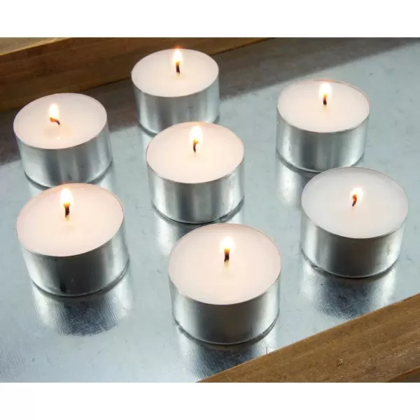 Stonebriar Collection White Unscented Long Burning Tealight Candles - 8 Hours (100-Pack)