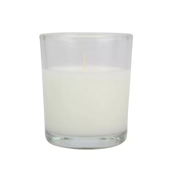 Stonebriar Collection White Unscented Filled Glass Votive Candles (Set of 48)