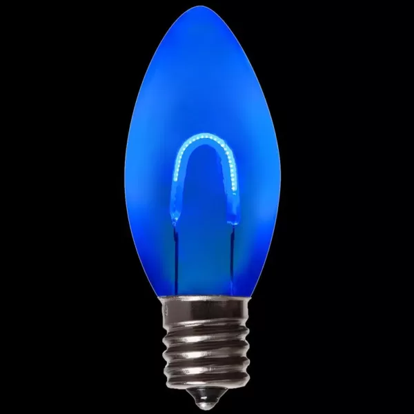 Wintergreen Lighting FlexFilament C9 LED Shatterproof Blue Vintage Edison Christmas Light Bulbs (5-Pack)