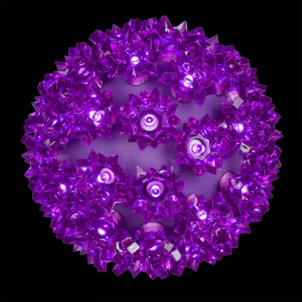 Wintergreen Lighting 7.5 in. 120-Light LED Purple Decorative Starlight Sphere