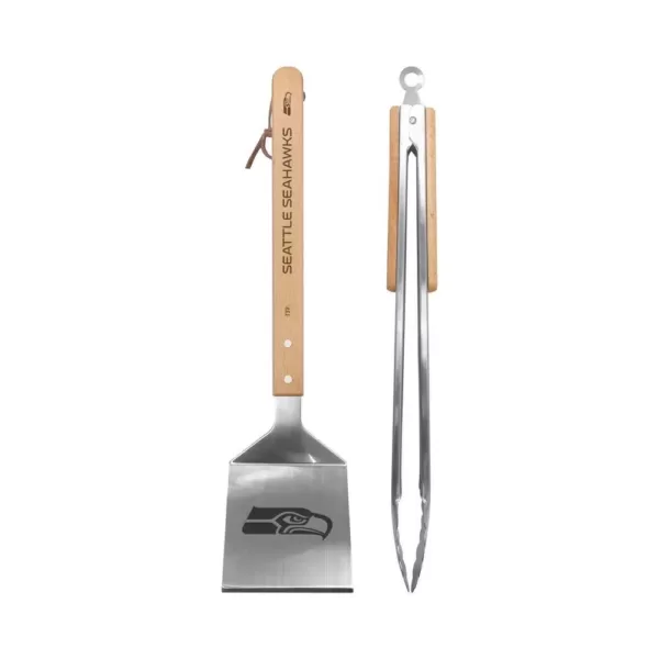 sportsvault Seattle Seahawks 2-Piece BBQ Utensil Set