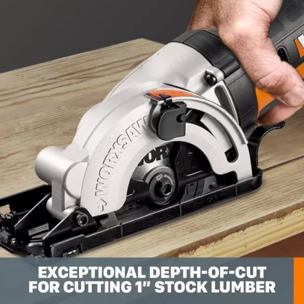 Worx POWER SHARE 20-Volt Worxsaw 3-3/8 in. Compact Circular Saw